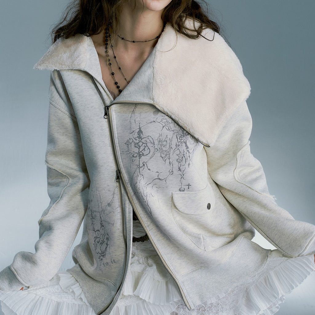 Asymmetric Loose Fit Hoodie for Women