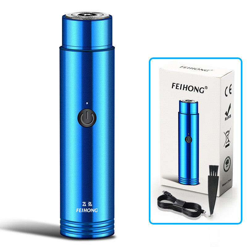 Mini rasoir électrique portable rechargeable avec tondeuse à double lame
