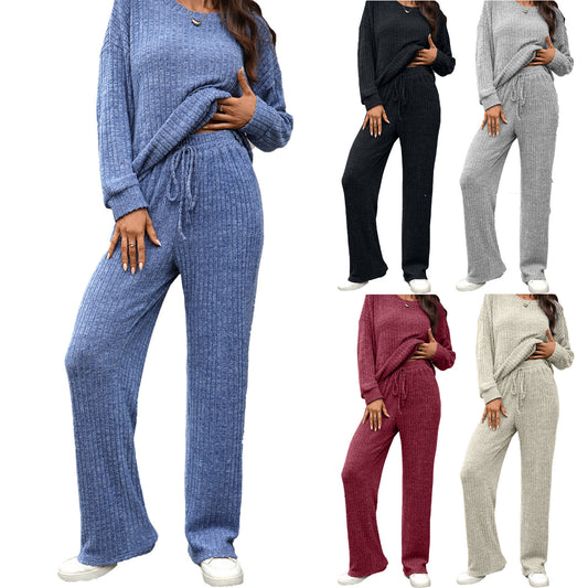 Casual Long Sleeve Pants Home Wear Suit
