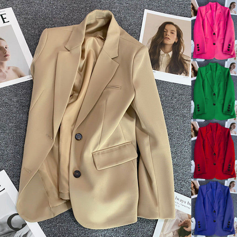 Casual Elegant Women's Business Suit Blazer Polyester