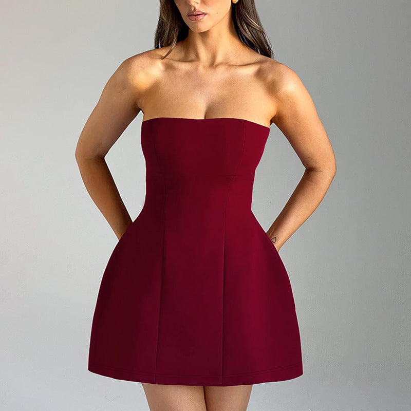 Robe Bustier Tendance pour Femme - Courte, Moulante et Sans Dos - Idéale pour les Fêtes Estivales