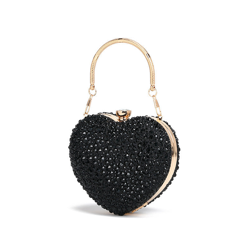Sac à bandoulière croisé en chaîne incrustée de diamants