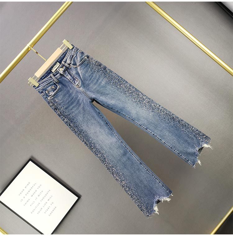 Spring New Style Cotton Stretch High Waist Slim Slimming Wide-Leg Booty Pants