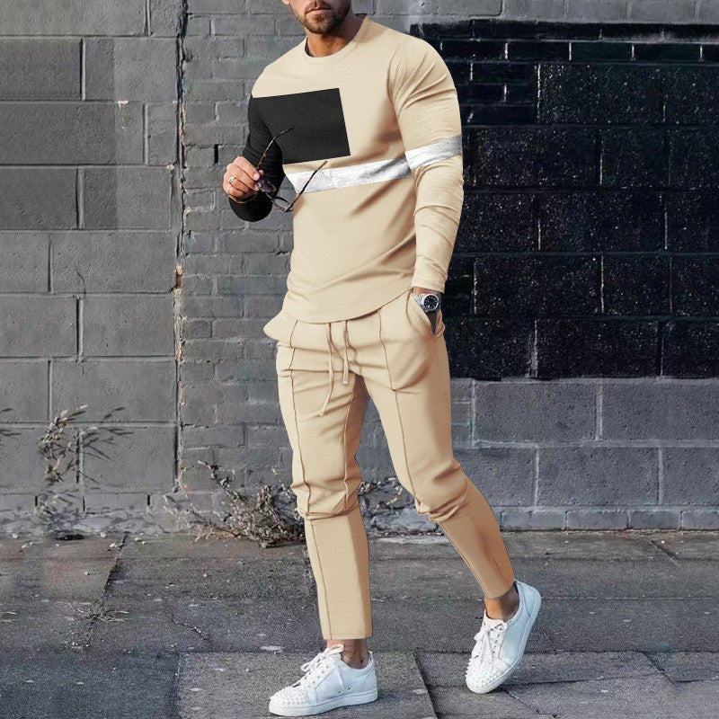 Ensemble de sport décontracté de printemps : T-shirt et pantalon imprimés en 3D