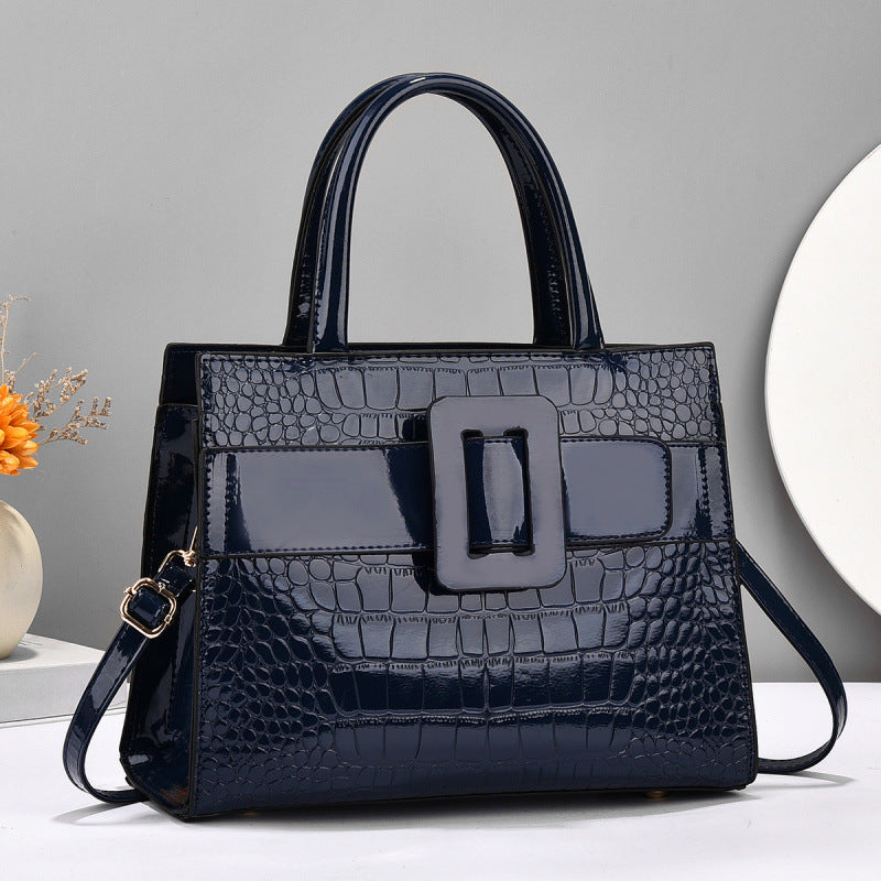 Sac à main polyvalent pour femme en PU souple, taille moyenne, 28x11x21cm
