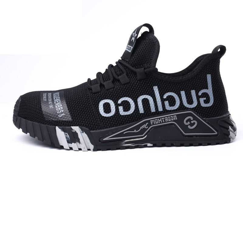 Breathable Flyknit Kevlar Steel Toe Midsole Safety Shoes