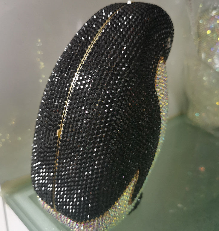 Sac de soirée pingouin avec détails entièrement en strass 18cm