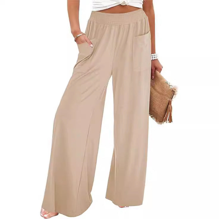 Pantalon de sport ample à taille haute et coupe large pour femme, liftant les hanches