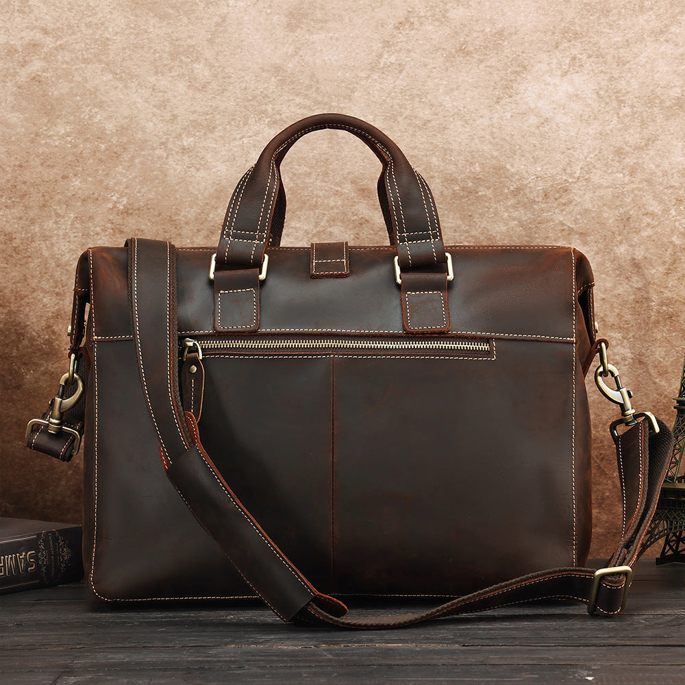 Sac d'affaires de voyage en cuir véritable