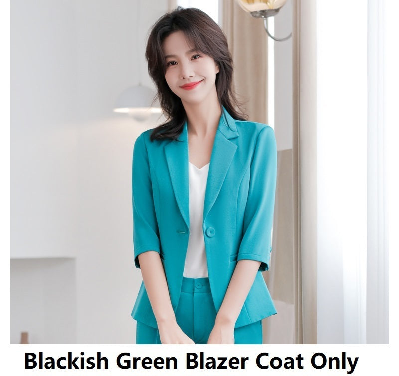 Women's Solid Color  Waist Sleeved Suit Jacket
