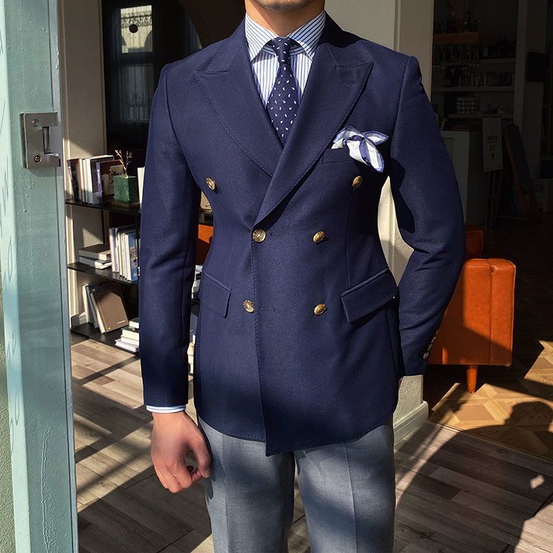 Casual Business Double Breasted Suit Jacket