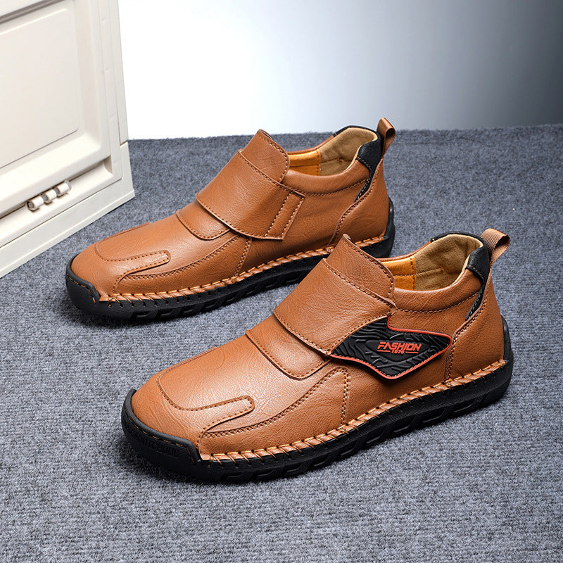 Handmade Leather Casual Stitching Platform Shoes Plus Size