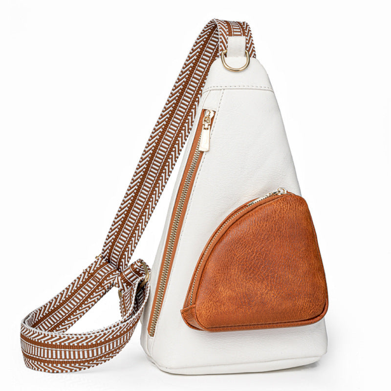 Sac Rétro en PU de Haute Qualité pour Femmes - Marron, Noir, Blanc