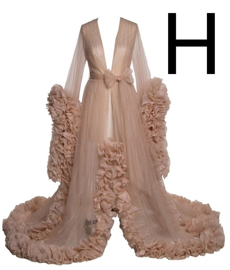 Robe longue en tulle pour femmes enceintes en fibre de polyester