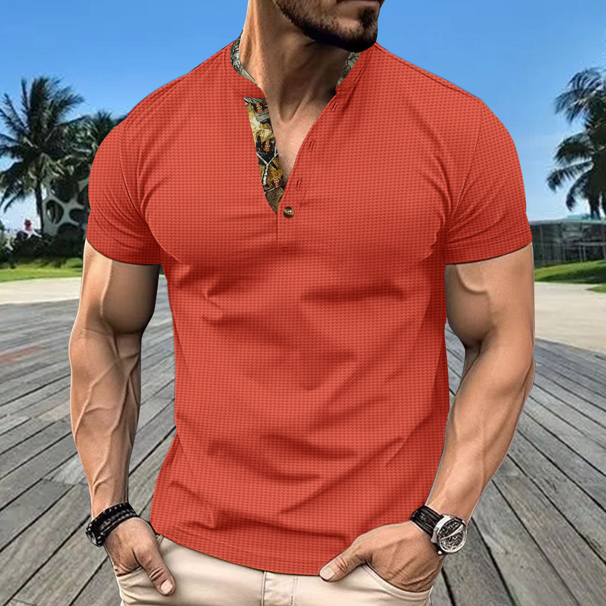 Men's Large Size Casual Polo Shirt