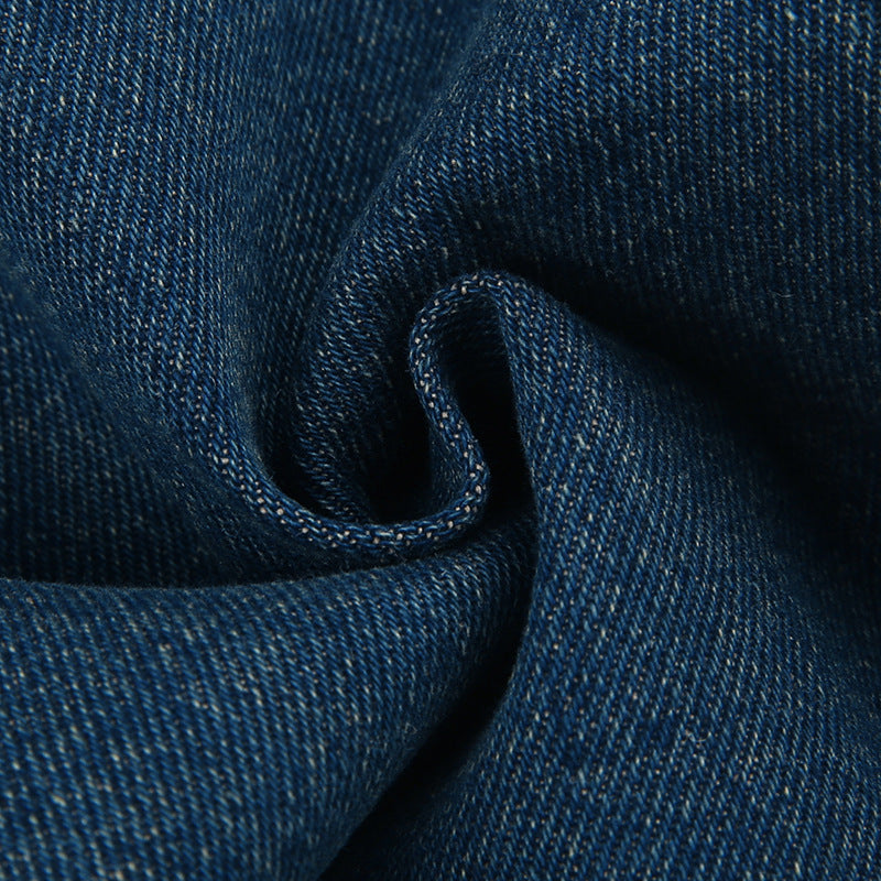 Salopette en jean bleue taille basse Spice Girls