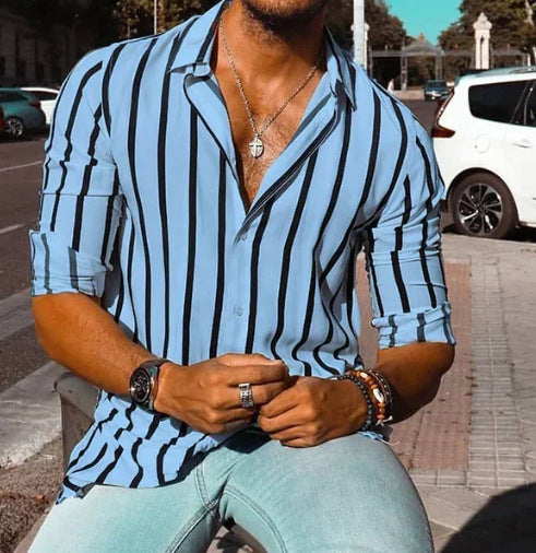 Chemise décontractée à manches longues pour homme pour l'automne