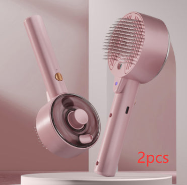 فرشاة إزالة شعر الحيوانات الأليفة بالبخار والتعقيم بالأشعة فوق البنفسجية والتنظيف الذاتي للكلاب والقطط