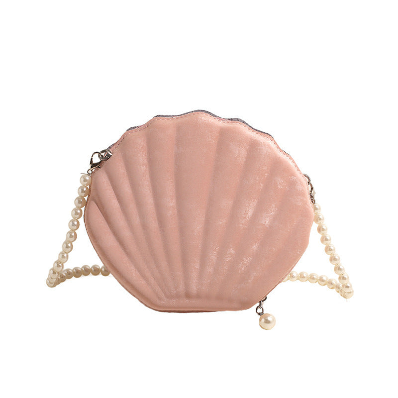 Shell Fashion Women's PU Shell Crossbody Shoulder Bag with Chain