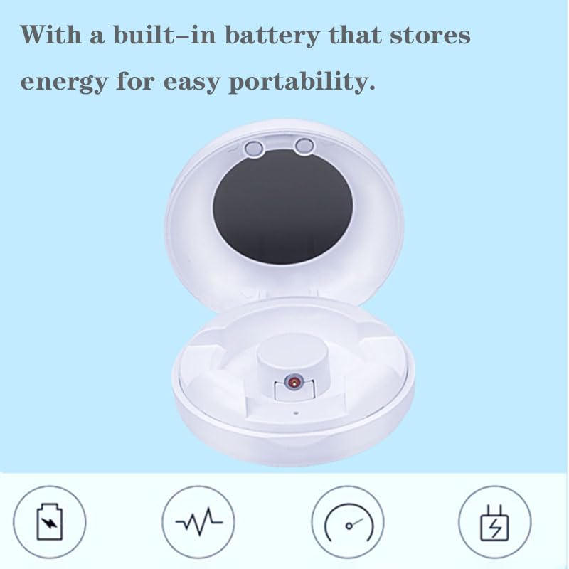 Smart Ring Charging Case with Magnetic Port, Fast 200mAh Portable Charger for COLMI R02 R06 R11M R8 Fitness Rings