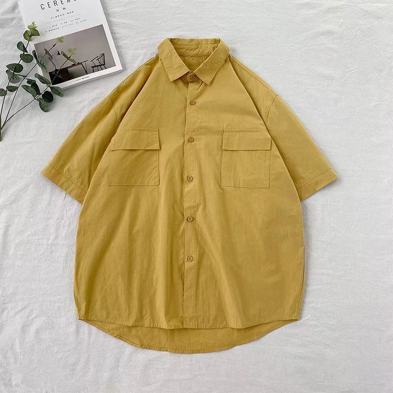 Men's Summer Workwear Cotton Blend Shirt Half Sleeve