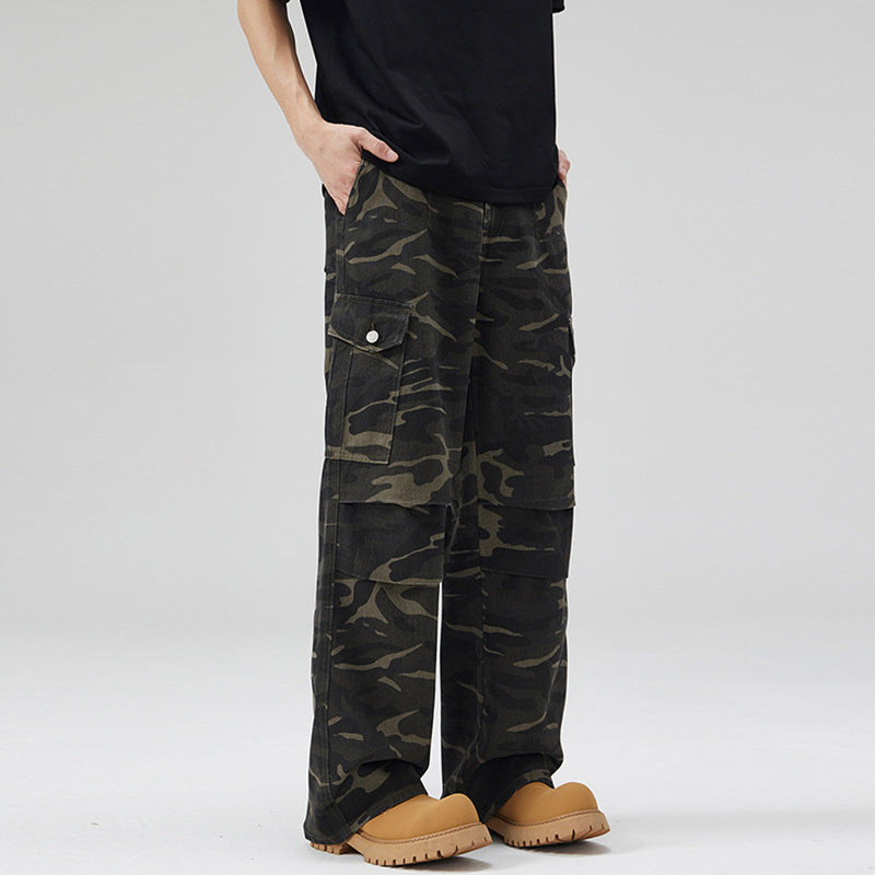 Paratrooper Camouflage Cargo Pants for Men and Women with Multi-Pockets