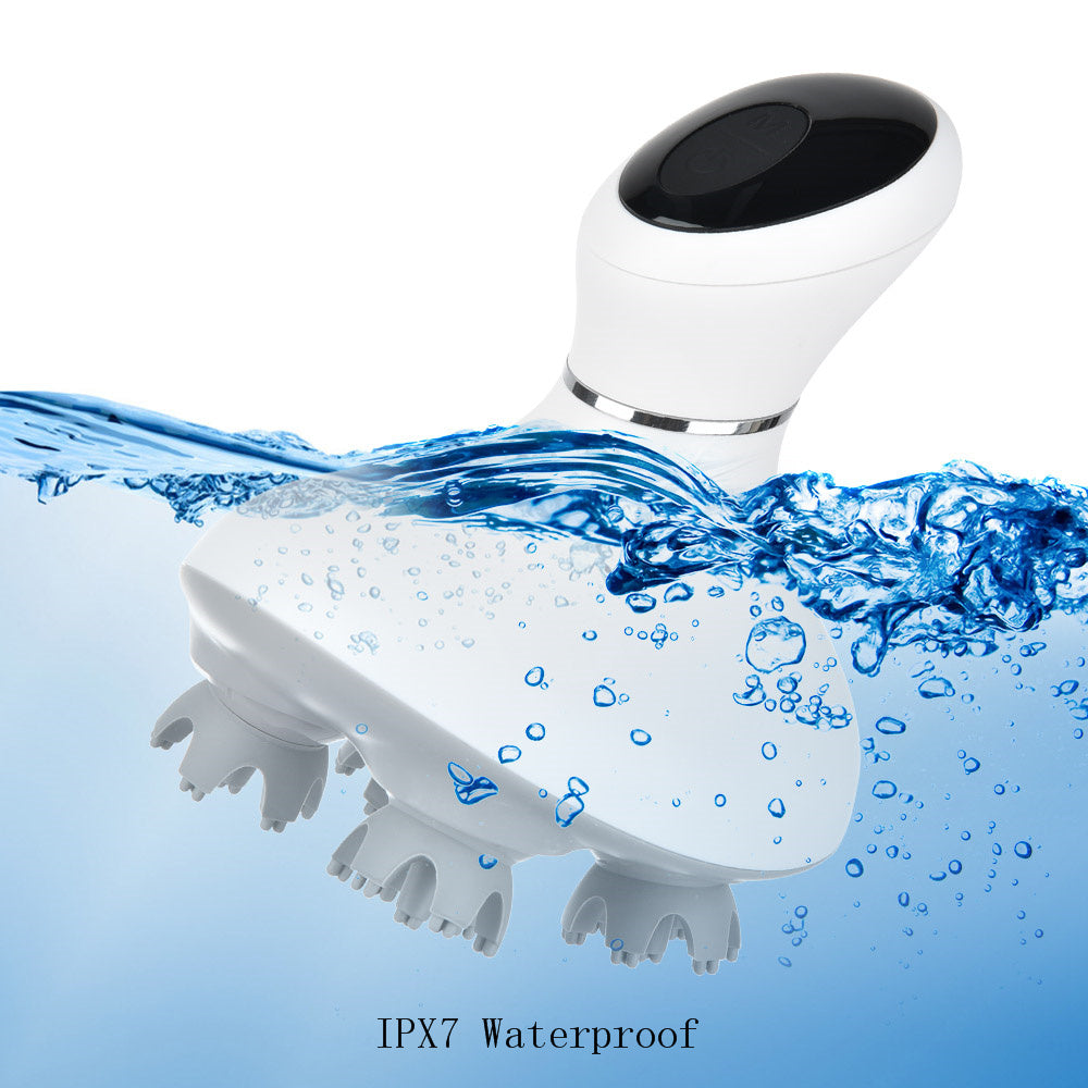 Rechargeable Waterproof Electric Scalp Head Massager White 130x110x150mm