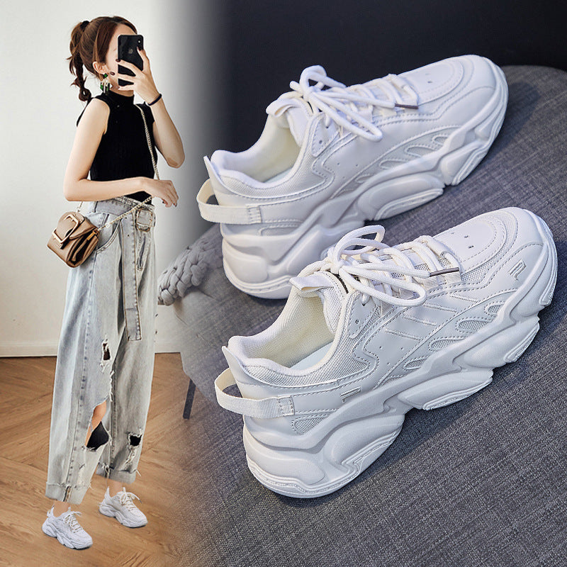 أحذية رياضية نسائية عصرية مريحة ذات كعب عالٍ