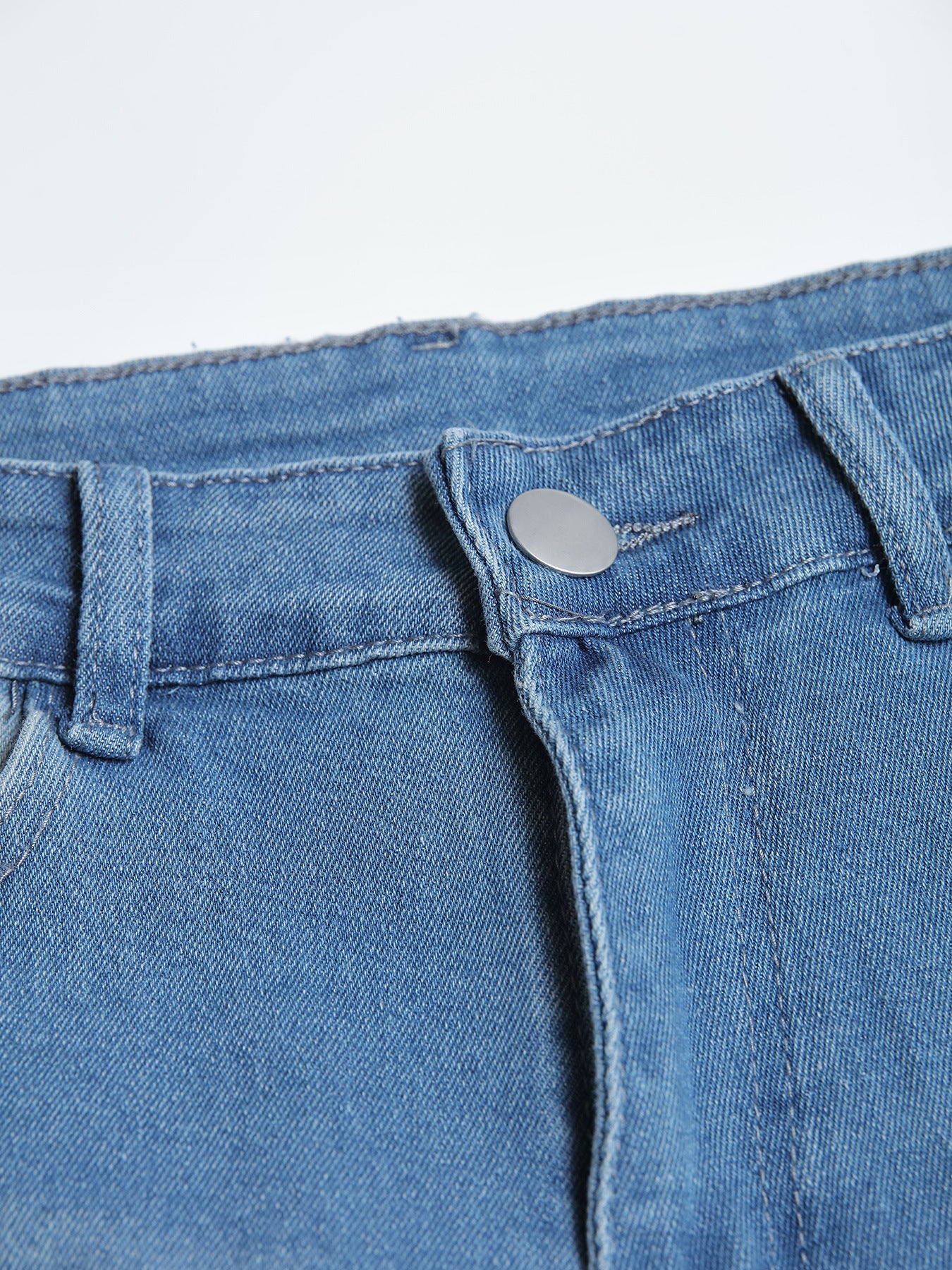 Jean Skinny Homme en Denim Bleu Élasticité Moyenne