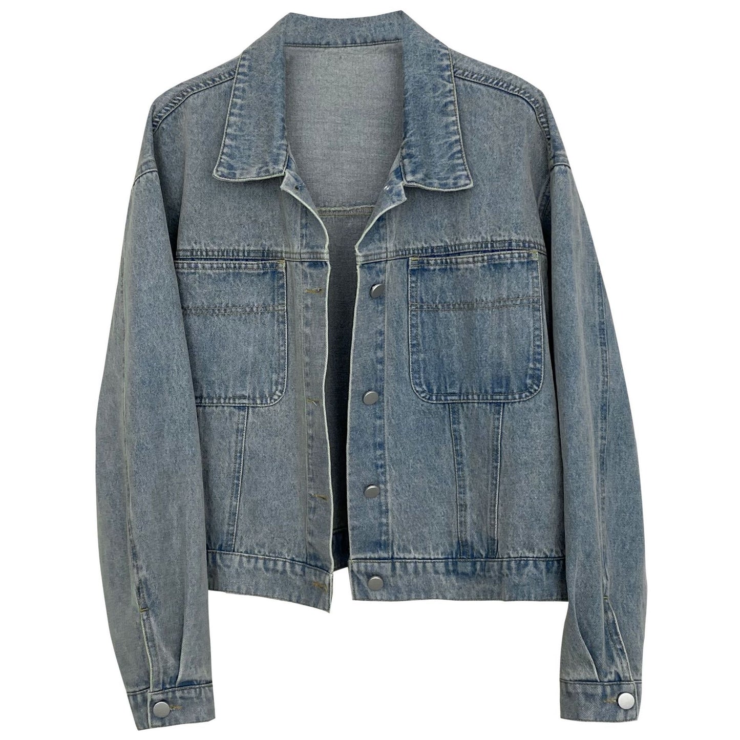 Everything Goes With A Loose-washed Blue Denim Jacket
