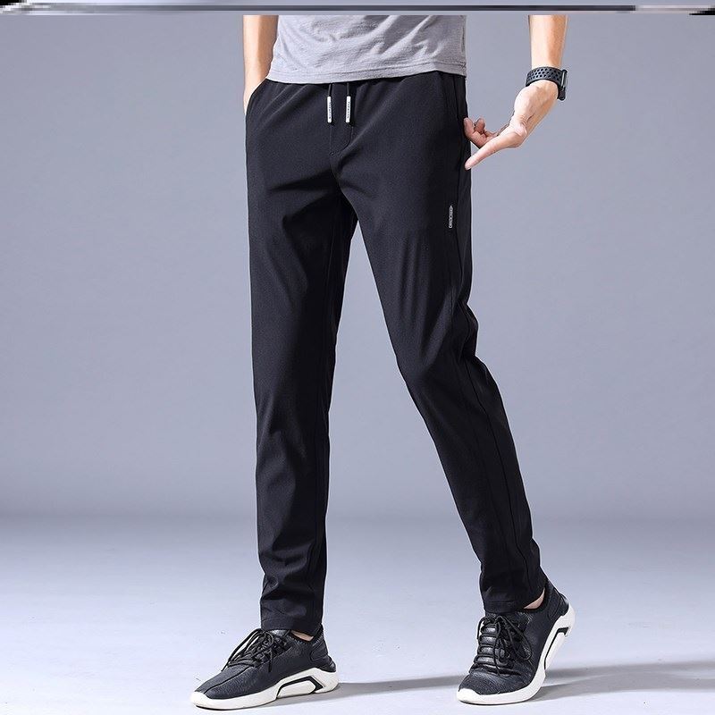 Pantalon de survêtement droit décontracté et ample avec cordon de serrage