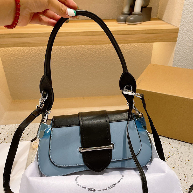 Sac à bandoulière en cuir de petite taille pour femmes style rétro européen et américain 28x14x5cm