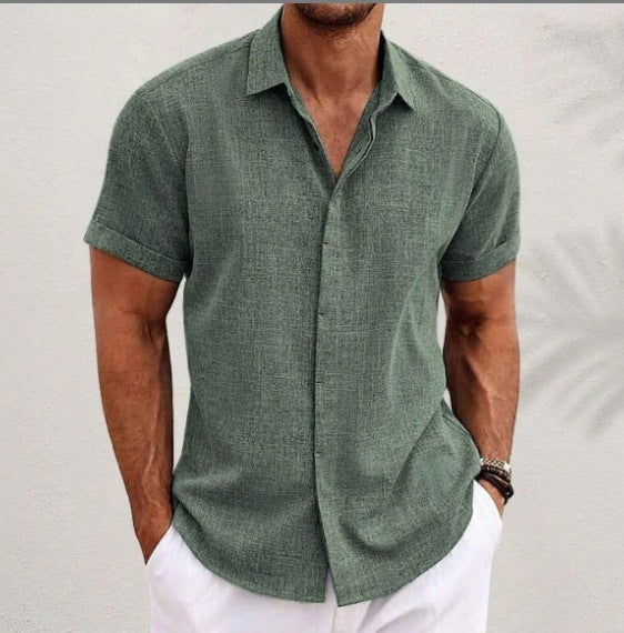 Men's Business Casual Cotton Blend Lapel Cardigan