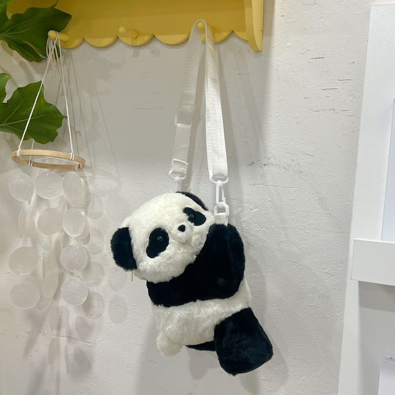 Women's Plush Panda Girl Backpack – Multiple Sizes