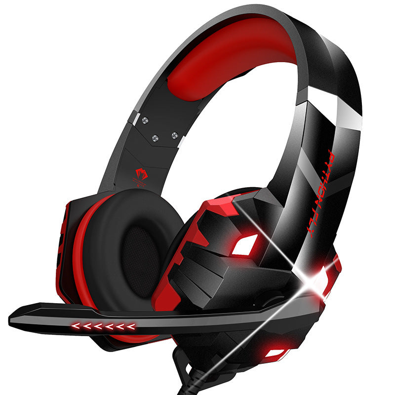 Wired Gaming Headset with Microphone and Breathing Light