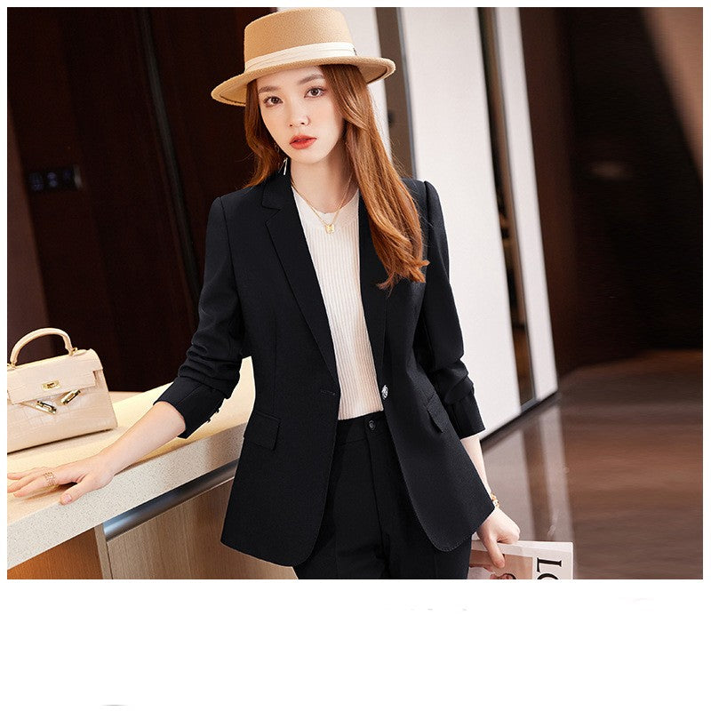 Autumn Winter Women's Professional President's Formal Suit Dress