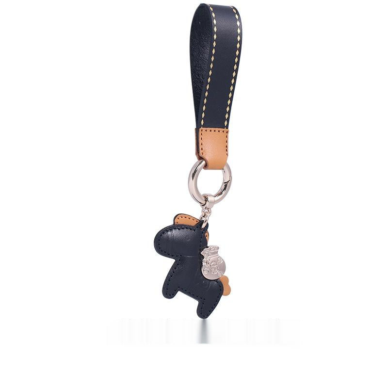 Genuine Leather High-end Keychain Immediately Rich Cowhide Vehicle-use Key Chain