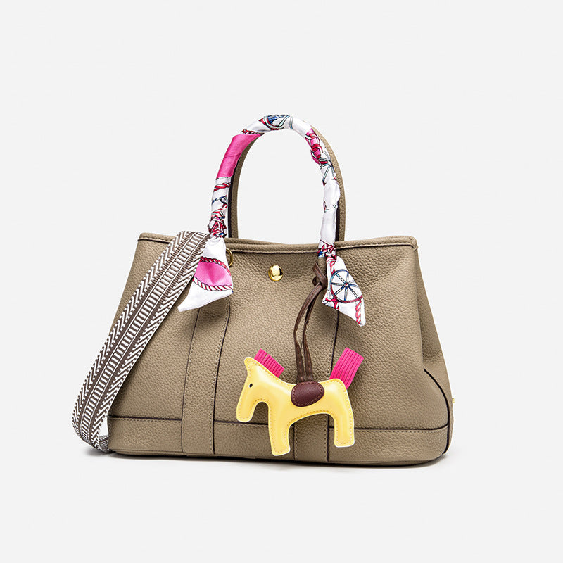 Large Capacity Bucket Bag with Wide Shoulder Strap