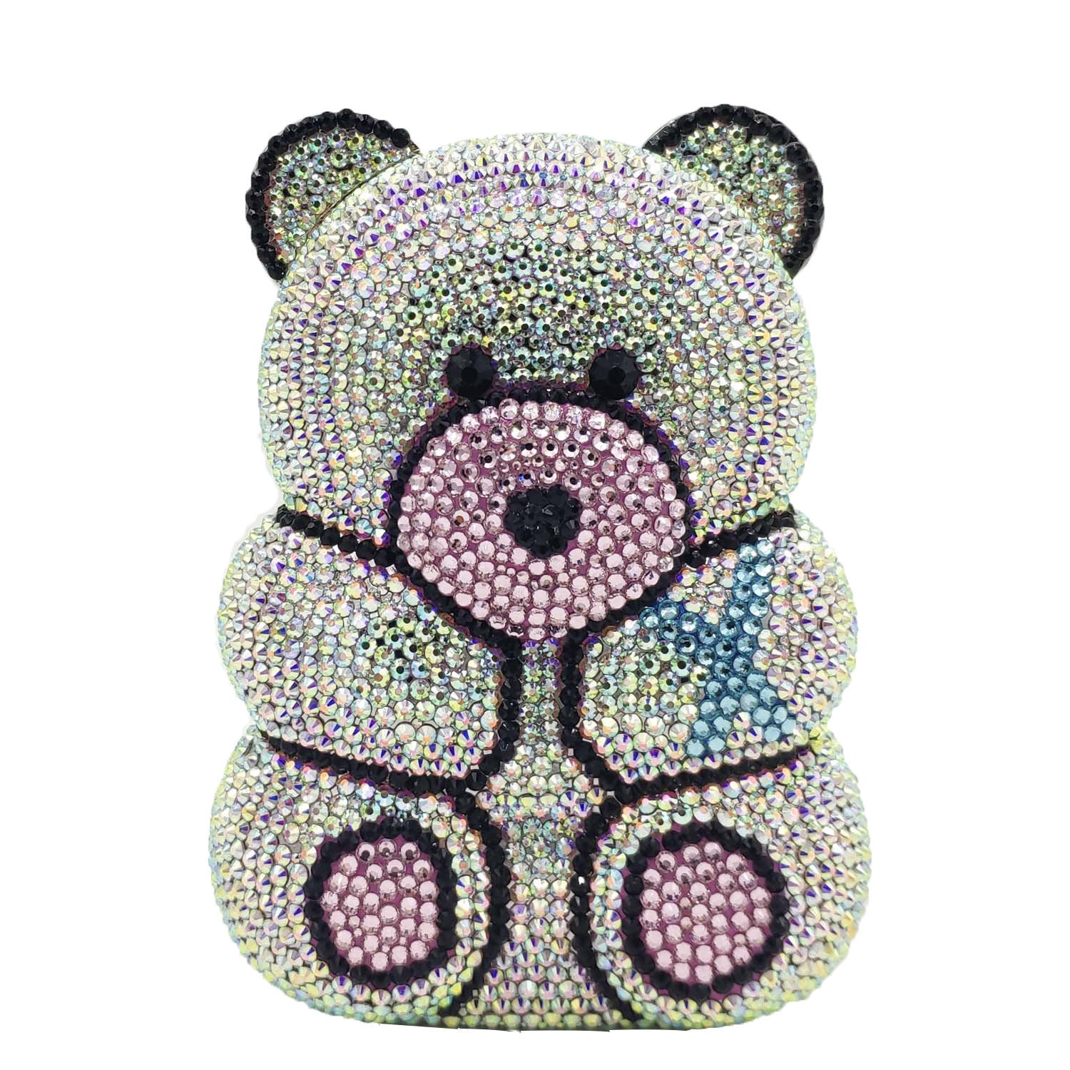 Fashion Bear Shape Rhinestone Party Banquet Bag 11x4x6CM PU