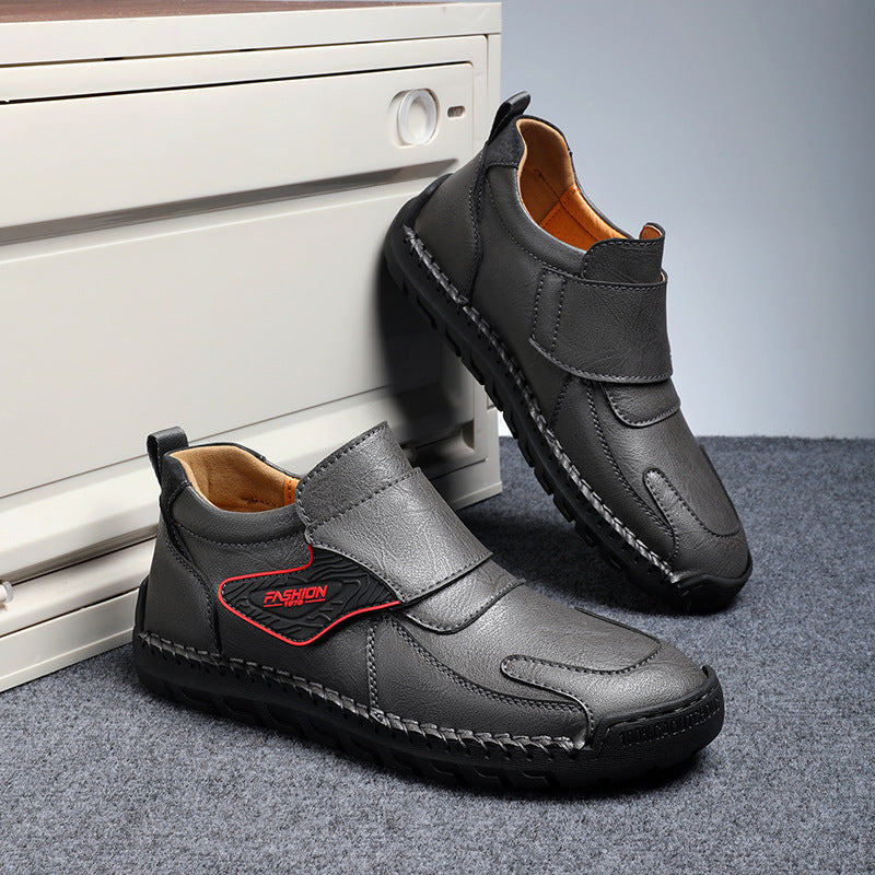 Handmade Leather Casual Stitching Platform Shoes Plus Size