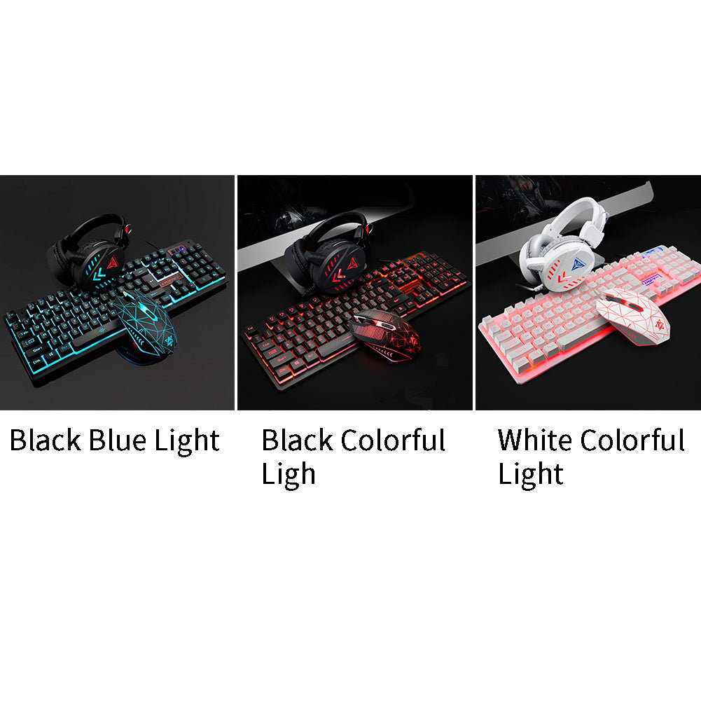 USB Wired Luminous Gaming Keyboard and Mouse Set with Backlight