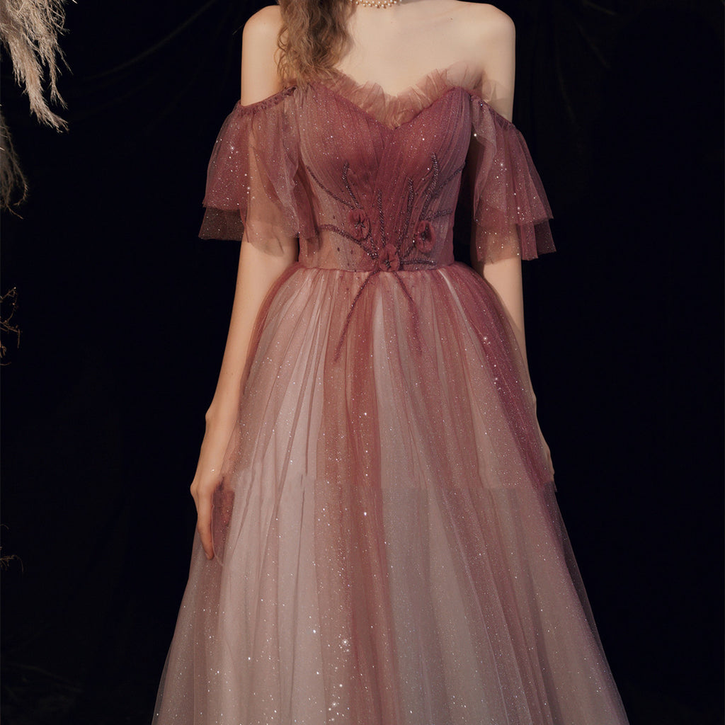 Robe de mariée coréenne dégradée rouge avec bandage pour femmes, tailles XS-L