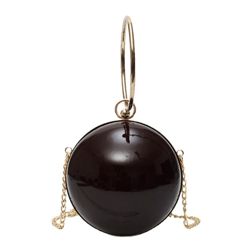 Stylish Spherical Chain Clip With Diagonal Cross Bag