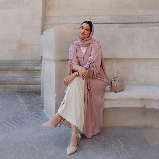 Middle Eastern Stitching Sleeved Cardigan Women's Robe