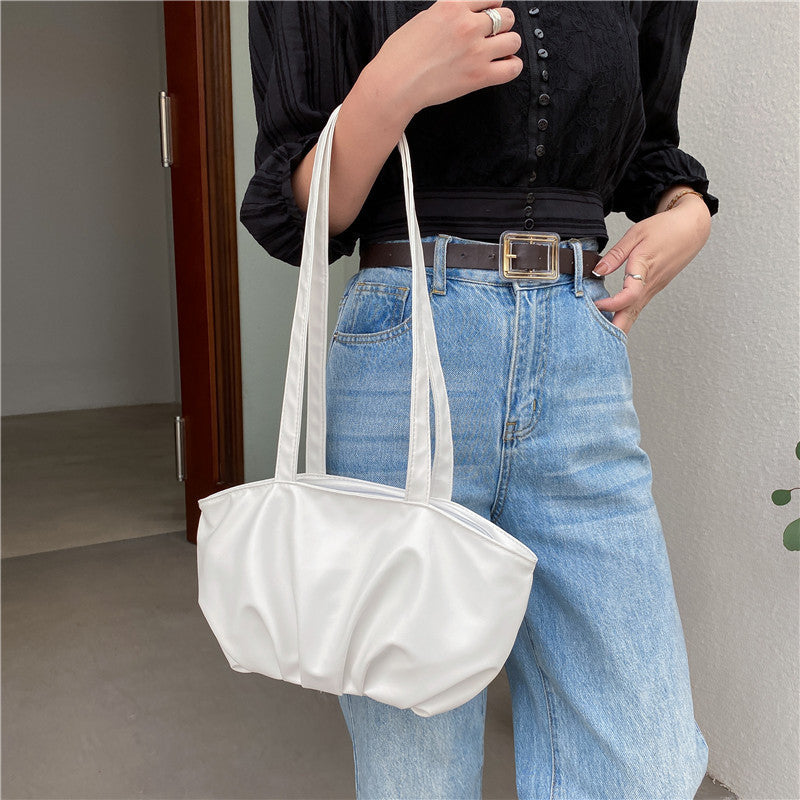 French Retro Small Square PU Shoulder Bag for Women