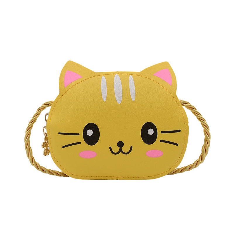 Mini sac à bandoulière mignon en dessin animé avec fermeture éclair pour enfants