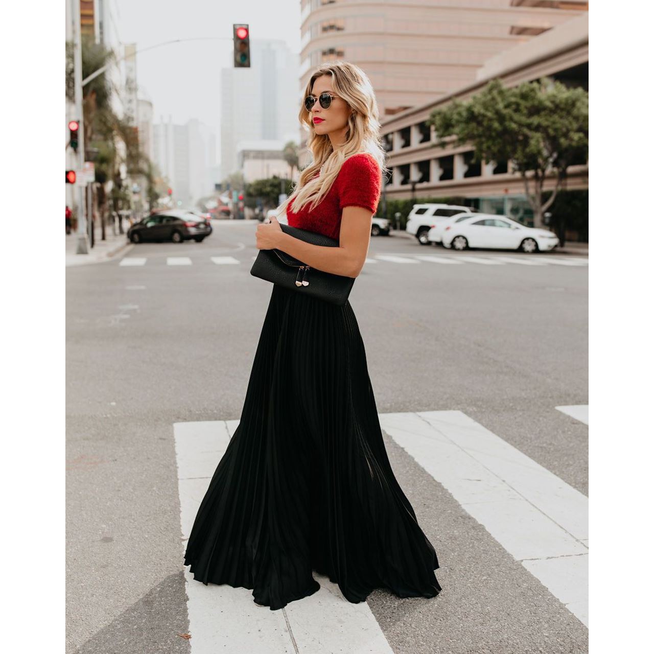 Women’s High Waist Casual Long Skirt in Multiple Colors S-XL