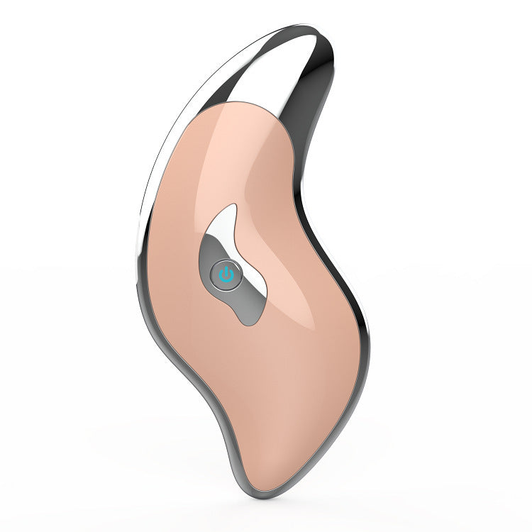 Facial Scraping Electrodynamic Instrument for Meridian Dredging, Silver White & Pink, 132x62x23mm