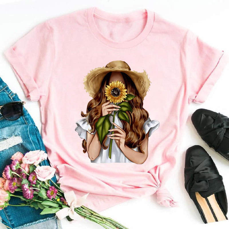 Sunflower Black Loose Fit Short Sleeve T-Shirt