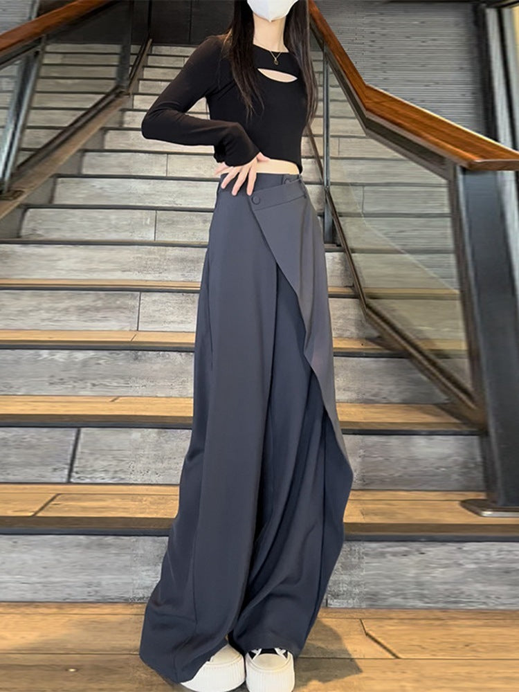 Plus Size Wide-Leg Autumn Trousers for Women